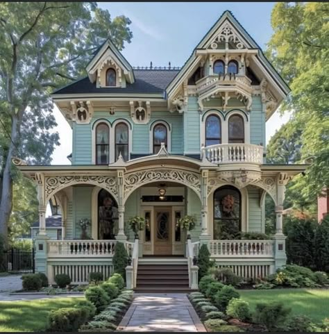 Victorian Homes Exterior, Victorian Style House, Victorian Style Homes, Dream Life House, Casa Vintage, Modern Victorian, Victorian Home, Victorian Architecture, Dream House Rooms