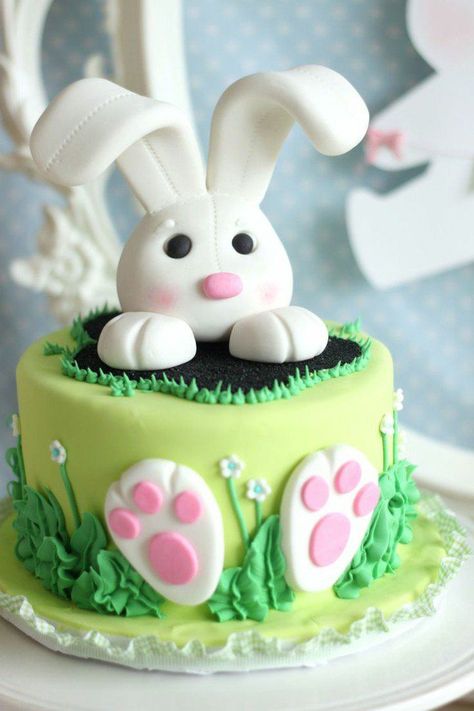 16 Rabbit Cakes for Some-Bunny Special This Easter Kek Lapis, Easter Bunny Cake, Rabbit Cake, Easter Baking, Bunny Cake, Easter Cupcakes, Special Cake, Easter Dessert, Holiday Cakes