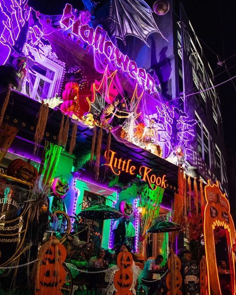 Midsummer Scream on Instagram: “Here’s one more shot from Little Kook in Athens, Greece, courtesy of our pal Thomas Kelly. Halloween spirit around the world! . . . . .…” Halloween Spirit, Athens Greece, Spirit Halloween, Scream, Athens, Greece, Around The World, Around The Worlds, Neon Signs