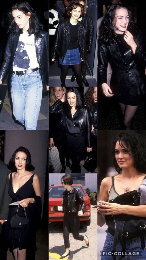 Winona Ryder 90s Fashion, Wynona Rider 90s Outfits, Wynona Rider Style, Wynona Rider Outfits, Winona Ryder Inspired Outfits, Winona Ryder 80s Outfits, Winona Ryder Style 90s, Winona Ryder 90s Outfit, Winona Ryder 90s Style