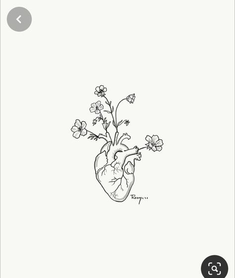 Heart W Flowers Tattoo, Band Aid Flower Tattoo, Tattoos For Self Love And Growth, Heart Vase Tattoo, Small Anatomical Heart Tattoo, Real Heart Tattoo Designs, Self Growth Tattoo Ideas, Band Aid Tattoo, Christian Wrist Tattoos