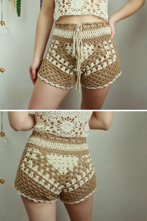 Crochet Shorts Pattern, Summer Wardrobe Staples, Shorts Pattern, Crochet Shorts, Women Diy, Patterned Shorts, Summer Wardrobe, Handmade Crochet, Cover Up