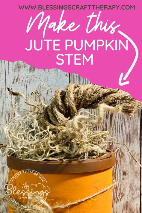 Diy Pumpkin Stem Ideas, Pumpkin Stem Ideas, How To Make Pumpkin Stems, How To Make A Pumpkin Stem, Mod Podge Pumpkins, Pumpkin Stems Diy, Pumpkin Patch Craft, Patch Crafts, Camping Craft