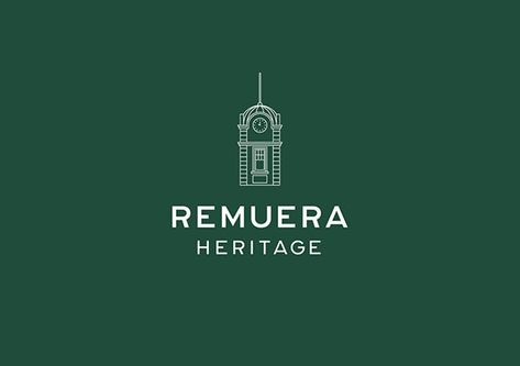 Inspired by the history of the area, we began by evolving and modernising the Remuera Heritage brand identity. A custom logomark, illustration, typeface and colour palette were created using elements from original Remuera signage and buildings in the area. This logo and typography continues to inspire us! Tourism Branding, Branding Examples, Rustic Branding, Tourism Logo, Heritage Logo, Bull Moose, Building Logo, Building Illustration, Finishing School