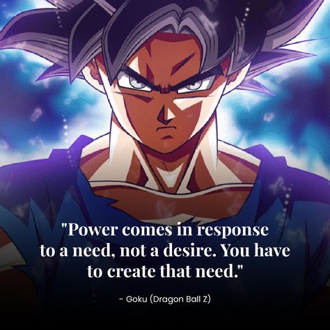 Goku is wise as always. #quotesanime #animequotesandsayings #quotes #quoteoftheday #inspirationalthoughts Goku Motivational Quotes, Goku Quotes Inspiration, Dragonball Quotes, Dragon Ball Quotes, Goku Quotes, Dbz Quotes, Anime Quotes About Life, Balls Quote, Goku Pics