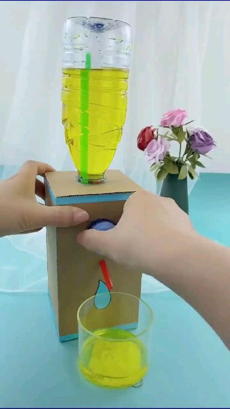 mini water dispenser in 2022 | Diy crafts for kids easy, Hand crafts for kids, Diy creative crafts Creative Kids Crafts, Science Projects For Kids, Hand Crafts For Kids, Seni Dan Kraf, Paper Craft Diy Projects, Diy Paper Crafts Decoration, Diy Crafts For Kids Easy, Origami Crafts Diy, Kraf Diy