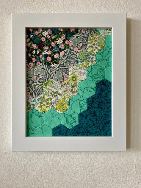 How to Make Quilted Wall Art | HGTV Patchwork Wall Hanging Ideas, Framed Quilt Blocks Wall Hangings, Patch Work Wall Hangings, Quilt Wall Hanging Patterns Simple, Paper Collage Wall Art, Easy Quilted Wall Hangings, Quilt Pictures Wall Hangings, Paper Patchwork Art, Fabric Scrap Wall Art