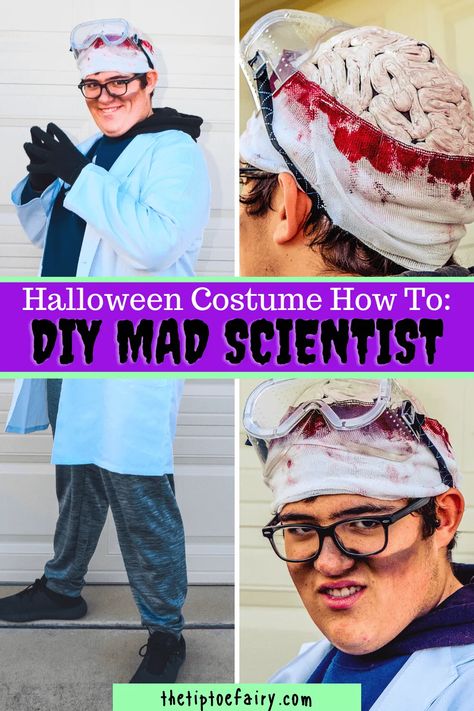 It's that time of year again! We are dressing up for Halloween! Need an easy DIY Costume? See How to Make a DIY Mad Scientist Brain Halloween Costume! #diy #craft #tutorial #halloween #halloweentutorial #halloweencostume #costume #diycostume Mad Scientist Halloween Costume, Easy Diy Costume, Mad Scientist Costume, Scientist Costume, Mad Scientist Halloween, Hair Growth Home Remedies, Easy Diy Costumes, Last Halloween, Halloween Tutorial