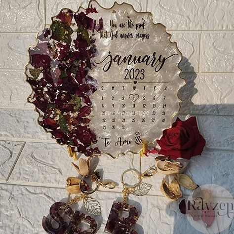 Here's a resin art calendar frame where I have preserved real dried rose flowers and petals with the wedding date of the couple and a little quote of their choice.
Preserve your special flowers in a unique way. Epoxy Resin Crafts With Flowers, Resin With Flowers, Calendar Frame, Diy Resin Gifts, Valentines Gif, Resin Gifts, Handbags Patterns, Floral Preservation, Resin Crafts Tutorial