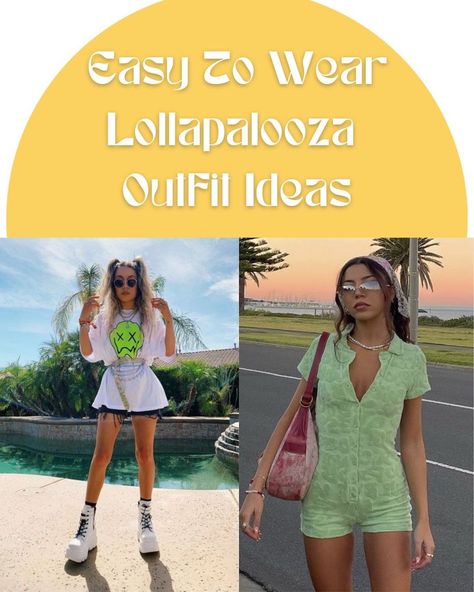 Easy Festival Outfits Summer, Lollapalooza Outfit Summer Festival, Lalapalooza Outfits, Lollapalooza Outfit Ideas, Simple Festival Outfit, Lolla Outfits, Outfit Ideas Shein, Boho Grunge Fashion, Lollapalooza Paris