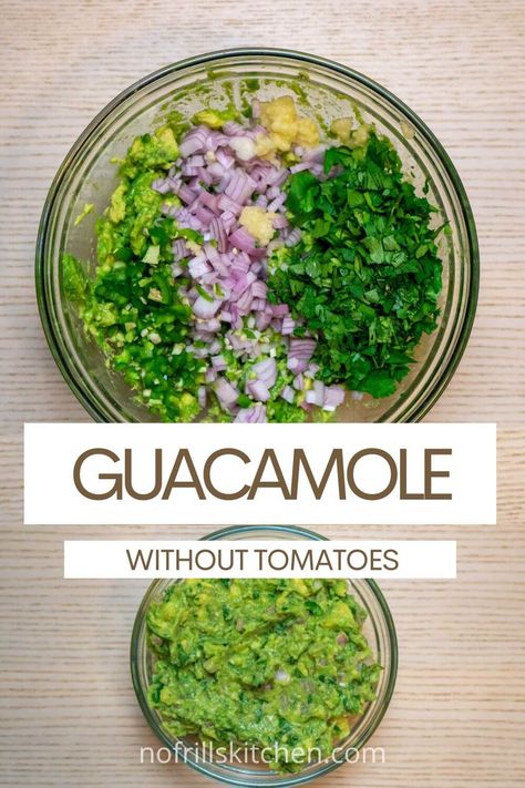 Want to make guacamole without tomatoes? This is the recipe for you! Guacamole Without Tomatoes, Guacamole Recipe Easy No Tomato, Guacamole Recipe No Tomato, Guacamole Recipe Without Tomato, Guacamole Recipe Easy Homemade, Basic Guacamole Recipe, Spicy Guacamole Recipe, Homemade Guac, Easy Guacamole Recipe