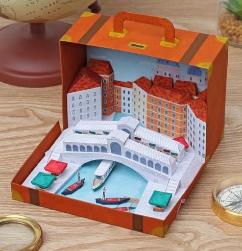 Dimensional Paper Art, Paper Models House, Diorama Kids, Diorama Paper, Mini City, Miniature Diorama, Garden Miniature, Paper City, Texture Mapping