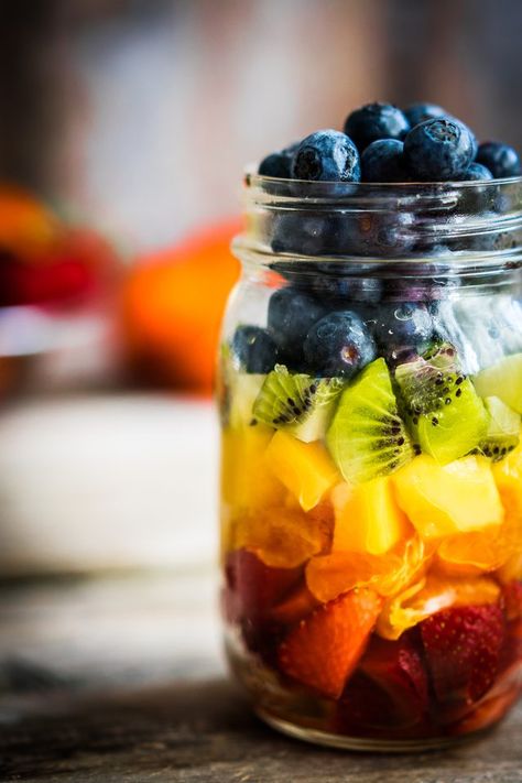 How to Make a Fruit Enzyme | LEAFtv Breakfast Fruit Salad, Salad Jars, Mason Jar Salad, Mason Jar Meals, Salad In A Jar, Fruit Photography, Fruit Breakfast, Summer Snacks, Meals In A Jar