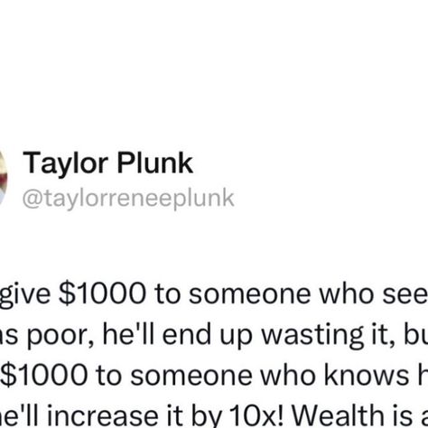 Taylor Plunk on Instagram: "What would you do with $1000❓

Wealth starts as a mindset- an identity switch. You must become rich in your mind before you become rich in your bank account. 😎💰

#money #investing #makemoneyworkforyou" Identity Switch, Become Rich, How To Become Rich, Bank Account, You Must, Accounting, How To Make Money, Mindfulness, Money