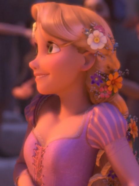 Rapunzel Cartoon Character, Rapunzel, Flowers, Hair