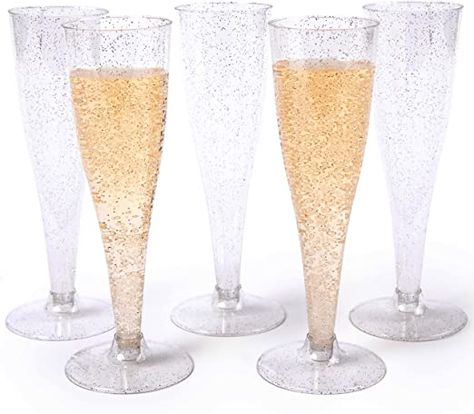 Mimosa Bar Wedding, Disposable Champagne Flutes, Plastic Wine Cups, Plastic Champagne Glasses, Gold Champagne Flutes, Wedding Toasting Glasses, Plastic Party Cups, Plastic Champagne Flutes, Glitter Champagne