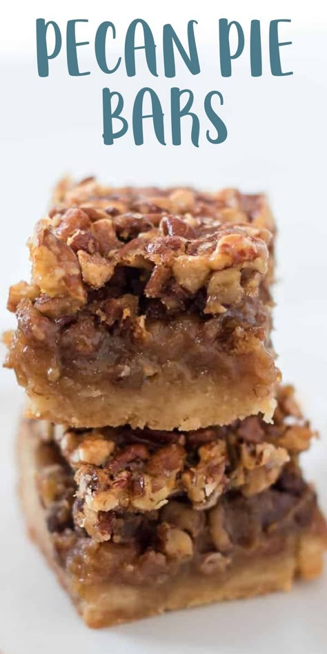 Pecan Pie Bars With Maple Syrup, Easy Pecan Pie Bars Without Corn Syrup, Individual Pecan Pie Recipe, Gooey Pecan Pie, Pecan Desserts Recipes, Pecan Bars Recipe, Pecan Pie Bar, Maple Pecan Pie, Pecan Bites