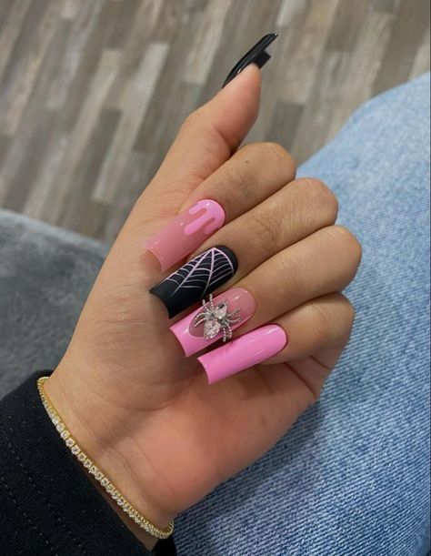 By @nailedd_bylina Aesthetic Nails, Nails Design With Rhinestones, Kawaii Nails, Pretty Acrylic Nails, Nails Design, Halloween Nails, Fake Nails, Acrylic Nails, Health And Beauty