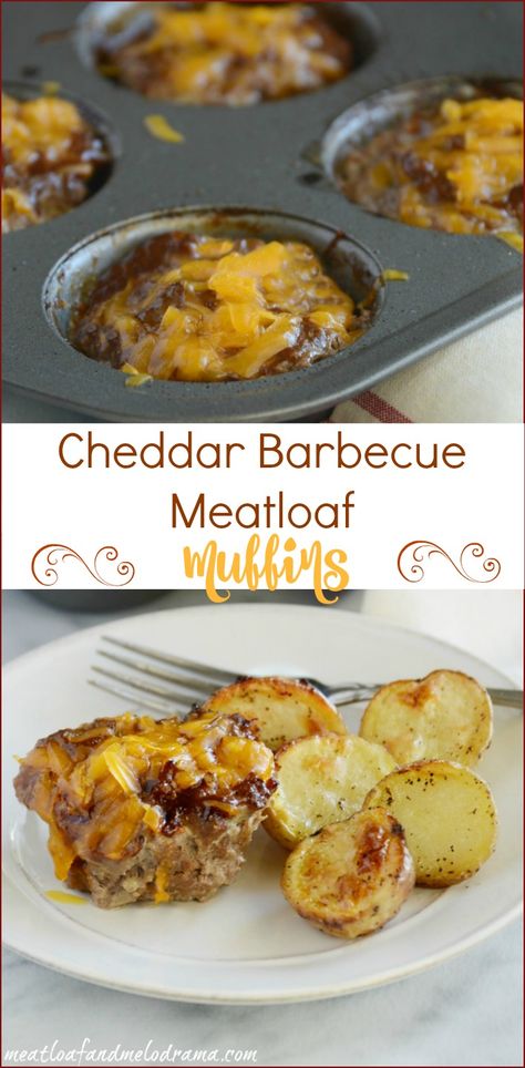 cheddar-barbecue-meatloaf-muffin-recipe Barbecue Meatloaf, Meatloaf Muffins Recipe, Bbq Meatloaf, Mini Meatloaf, Mini Meatloaves, Mini Meatloafs, Meatloaf Muffins, Queso Cheddar, Muffin Tin Recipes