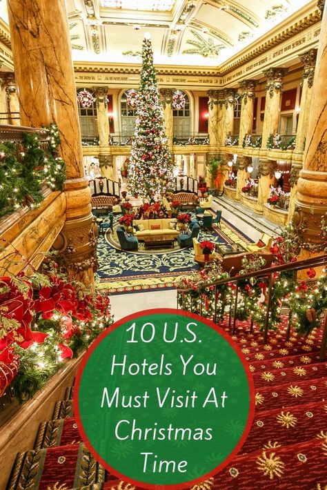 Cabins During Christmas, Oglebay Resort Christmas, Christmas While Traveling, Best Trips With Kids, Christmas Trips For Families, Christmas Breakfast Sweets, Hotel Holiday Decor, Christmas Destinations In The Us, Christmas Vacation Ideas