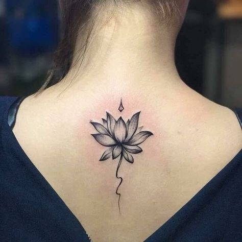 Back Neck Tattoo For Women, Neck Tattoo Designs For Women, Small Neck Tattoos For Women, Neck Tattoos For Women, Tattoos For Women Small Meaningful, Small Neck Tattoos, Girl Neck Tattoos, Lotus Tattoo Design, Back Of Neck Tattoo