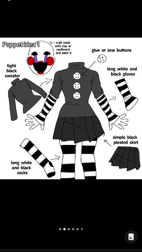 Closet Cosplay Ideas, Fnaf Cosplay Ideas, Fnaf Outfits, Fnaf Cosplays, Cosplay Fnaf, Marionette Fnaf, Fnaf Costume, Easy Cosplay, Fnaf Cosplay