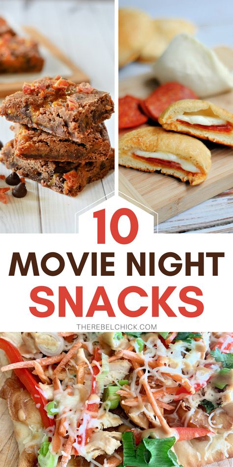 Homemade Snack Ideas, Snacks For Movie Night, Snack Dip Recipes, Homemade Chicken Fingers, Hot Pocket Recipes, Chex Snack Mix, Movie Night At Home, Homemade Lunch, Movie Snacks