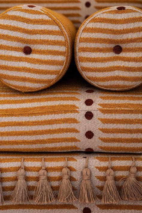 Dorothee Meilichzon Shell Texture, Iron Chairs, Style Marocain, Tottori, Interior Textiles, Schumacher Fabric, Moon Pattern, Wavy Lines, Furniture Details