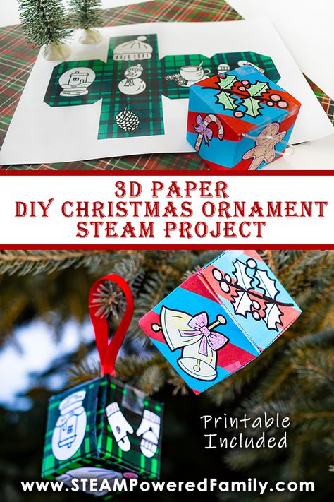 Paper Diy Christmas, Easy Diy Christmas Ornaments, Christmas Lesson, Diy Christmas Ornaments Easy, Holiday Lessons, Diy Christmas Ornament, Paper Diy, Christmas Activities For Kids, Kids Ornaments