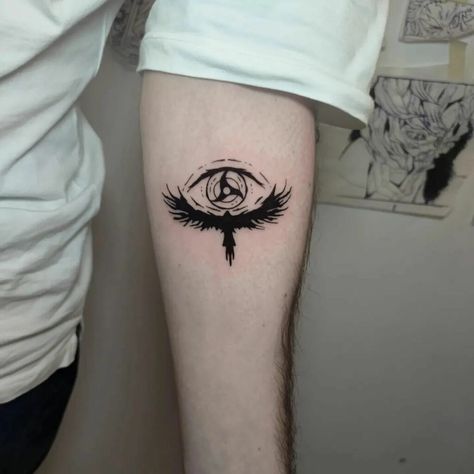 Sharingan Tattoo Itachi Sharingan Tattoo, Sharingan Tattoo, Uchiha Tattoo, Kakashi Sharingan, Anime Ideas, Manga Tattoo, Aries Tattoo, Naruto Tattoo, Mangekyou Sharingan