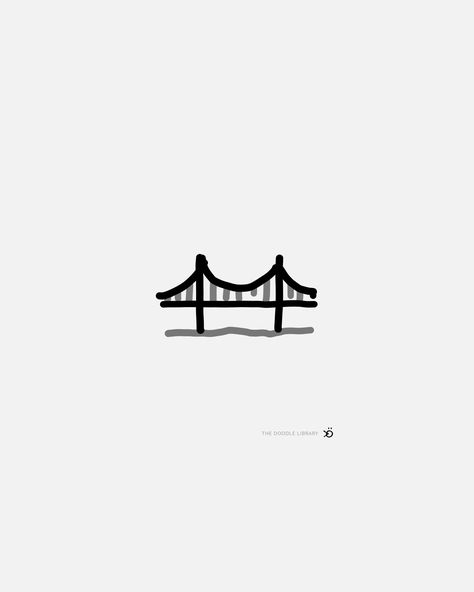 Streetlight Drawing, Bridge Doodle, Minimal Drawings, Hand Doodles, Fantasy Tattoos, Cute Easy Doodles, Black And White Picture Wall, Cute Small Tattoos, Drawing Simple