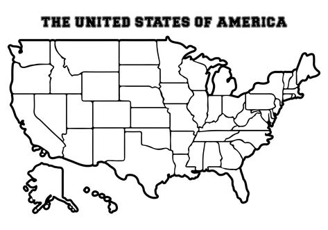 USA Blank Map United States Blank Us Map Free Printable, Blank United States Map Free Printable, Blank United States Map, States Outline, United States Outline, Usa Map Silhouette, Disneyland Party, Us Geography, Us State Map