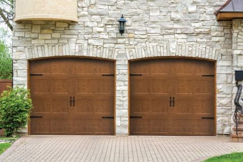 common garage door sizes Raynor Garage Doors, Cedar Garage Door, Custom Wood Garage Doors, Garage Door Sizes, Garage Door House, Cedar Door, Garage Door Maintenance, Independence Missouri, Aluminum Garage