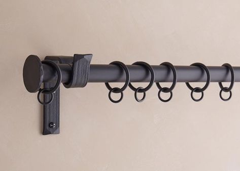 The Button finial, 25mm iron curtain pole Black Curtain Pole, Metal Curtain Pole, Power Hammer, Paint Metal, Curtain Pole, Metal Curtain, Curtain Hardware, Curtain Poles, Door Curtains