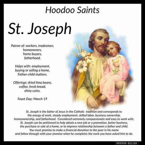 St. Joseph Hoodoo Delish, Hoodoo Conjure Rootwork, Hoodoo Rootwork, Hoodoo Magic, Hoodoo Conjure, Hoodoo Spells, Voodoo Hoodoo, Folk Magic, African Spirituality