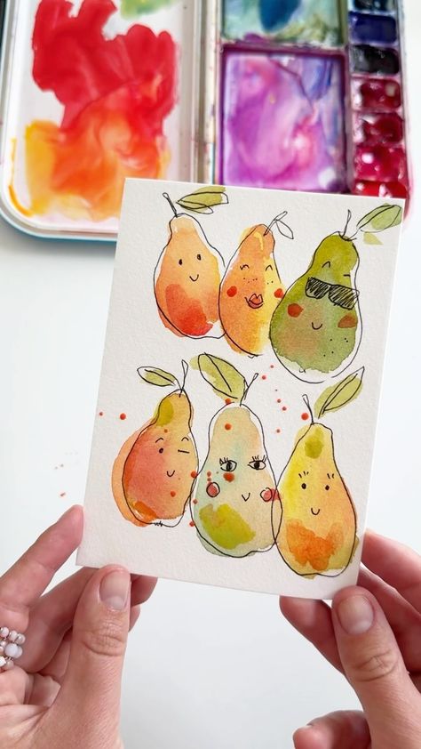 Anna Koliadych | Painting colorful fishes 🐟 🐠🐡with watercolor is a fun and easy way 🥰🎨. My favorite watercolor technique involves using a paper roll 😅 #wate… | Instagram Diy Watercolor Cards, Balloon Painting, Watercolor Beginner, Watercolor Fish, Watercolor Journal, Water Colours, Watercolour Inspiration, Watercolor Paintings Easy, Watercolor Paints