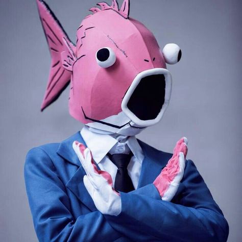 Fish Mask, Cardboard Mask, Animal Cosplay, Fish Costume, Silly Clothes, Cosplay Inspiration, Otaku Mode, Fish Sculpture, Tokyo Otaku Mode