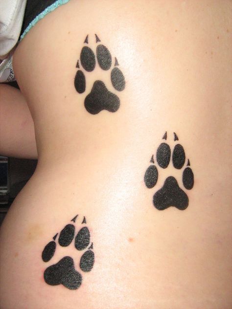 Wolf Paw Tattoos, Cat Paw Print Tattoo, Cat Paw Tattoos, Wolf Paw Print, Pawprint Tattoo, Dog Paw Tattoo, Tiger Paw, Paw Tattoo, Muster Tattoos