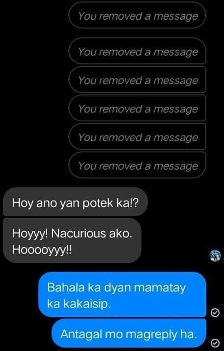 Convo Text Aesthetic Template, Video Call Screenshot Boyfriend, Sarcasm Comebacks, Text Pranks, Tagalog Quotes Hugot Funny, Funny Quotes Tumblr, Funny Chat, Funny Conversations, Tagalog Quotes Funny