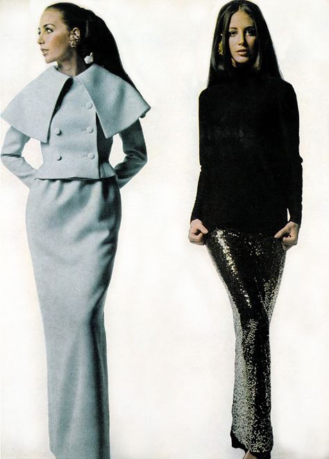 Norman Norell A/H 1968-69. Photo Bert Stern. Mannequin Windor Eliot. 1968 Fashion, 1960s Fashion Women, Norman Norell, 1960’s Fashion, Bert Stern, 1st October, 1960 Fashion, Sixties Fashion, Vintage Fashion Photography