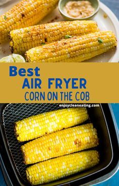 How To Air Fry Corn On The Cob, Corn On The Cob In Air Fryer, Airfry Corn On Cob, Air Fry Corn On The Cob, Air Fryer Corn On The Cob, Fried Corn On The Cob, Fry Corn, Corn Recipes Cob, Corn On The Cob Recipes