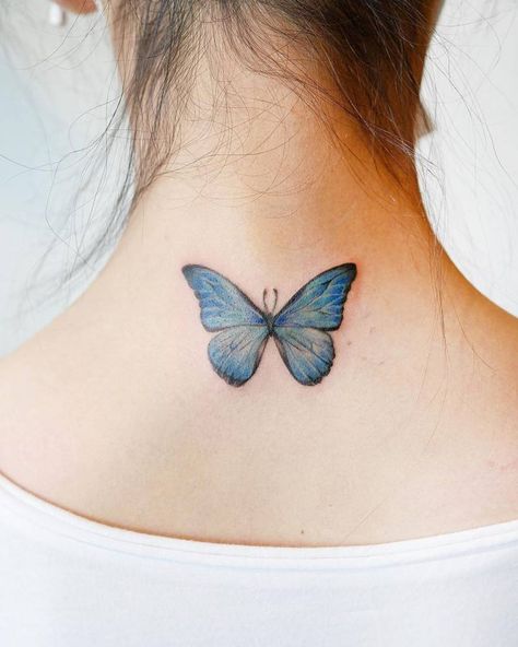 Blue Morpho Tattoo, Blue Morpho Butterfly Tattoo, Morpho Butterfly Tattoo, Realistic Butterfly Tattoo, Blue Butterfly Tattoo, Blue Morpho Butterfly, Skeleton Hand Tattoo, Morpho Butterfly, Blue Morpho