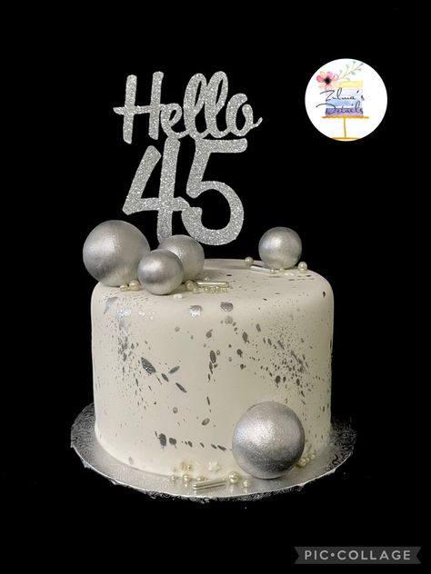 Cake For 45 Year Old Man, Cake Design For 45th Birthday, 44th Birthday Ideas For Her Cake, 45th Birthday Cake Men, Husbands 45th Birthday Ideas, 45th Birthday Cake, 45 Birthday, Birthday Cake For Husband, Cake For Husband