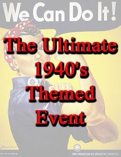 1940s Theme Party, 40th Party Ideas, 1940s Party, Decades Party, Decade Party, 75th Birthday Parties, Party Food Themes, 70th Birthday Parties, 80th Birthday Party