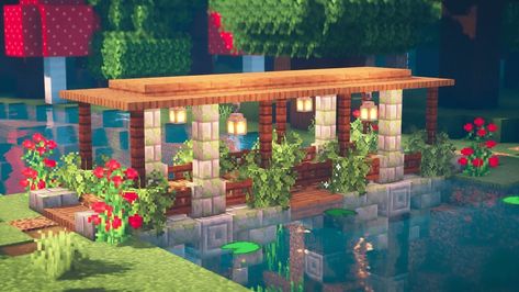 10+ Best Minecraft Bridge Ideas - TBM | TheBestMods Chalet Minecraft, Things To Build In Minecraft, Build In Minecraft, Things To Build, Minecraft Garden, Cool Things To Build, Minecraft Decoration, Rumah Minecraft Sederhana, Minecraft World