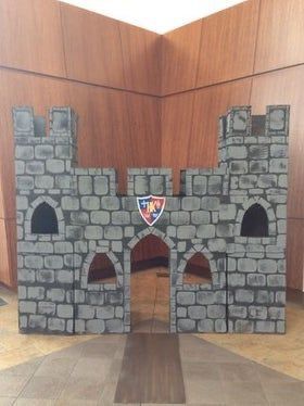 Kingdom Vbs, Castle Playhouse, Cardboard Ideas, Camping Theme Birthday, Cardboard Castle, Knight Party, Medieval Party, Vbs 2023, Castle Decor