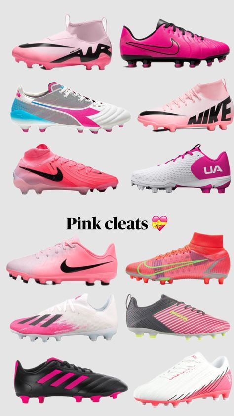 Pink soccer cleats Pink Football Cleats, Pink Soccer Cleats, Best Soccer Cleats, Girls Soccer Cleats, Football Tricks, Soccer Accessories, Nike Football Boots, Pink Football, Soccer Inspiration