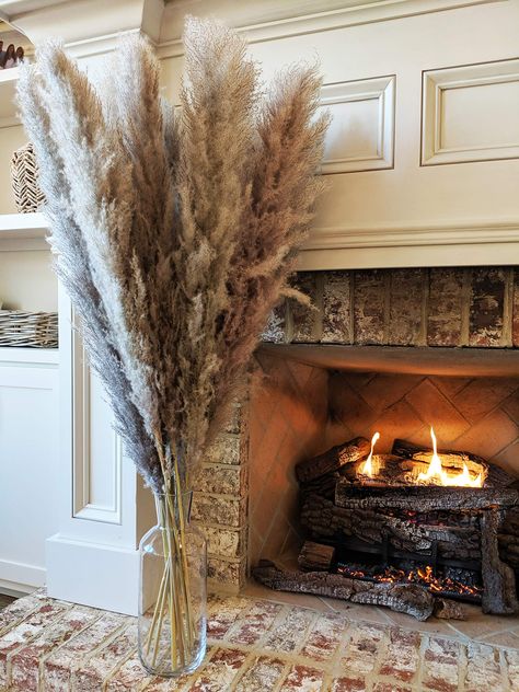 Grey Pampas, Fall Floral Stems, Perfect Living Room Decor, Tall Vase Decor, Rustic Room Decor, Modern Fall Decor, Dried Pampas, Grass Decor, Pampas Grass Decor