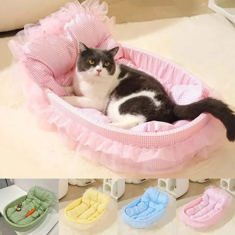 Cat Nest Macaroon Colour Small Dog Kennel Removable Washable Four Seasons Universal Soft Warm Small Dog Kennel, Bed Mats, Cat Supplies, Dog Kennel, Small Dog, Cat Bed, Malaga, Four Seasons, Small Dogs