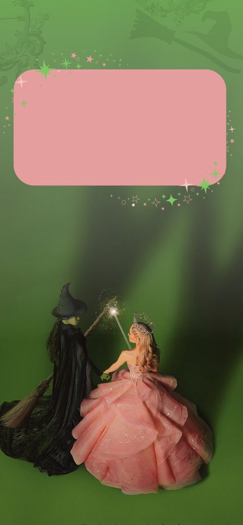 Glinda and Elphaba fondo celular Wicked Macbook Wallpaper, Wicked Wallpaper Iphone Elphaba, Matching Wicked Wallpaper, Glinda And Elphaba Wallpaper, Wicked Movie Wallpaper Iphone, Wicked Matching Wallpaper, Glinda Wallpaper Collage, Glinda Wicked Lockscreen, Elfaba And Glinda Costumes